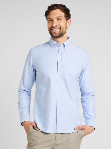 Slim fit Camicia 'ROAN' di BOSS in blu: frontale
