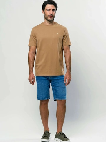 MCS T-Shirt 'Felix ' in Braun