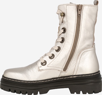 GABOR Lace-Up Ankle Boots in Silver