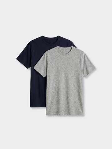 Chemise folklorique 'T-Shirt Girocollo Blu e Grigio Chiaro Melange - Set da 2' OWN Off With Nature en bleu : devant