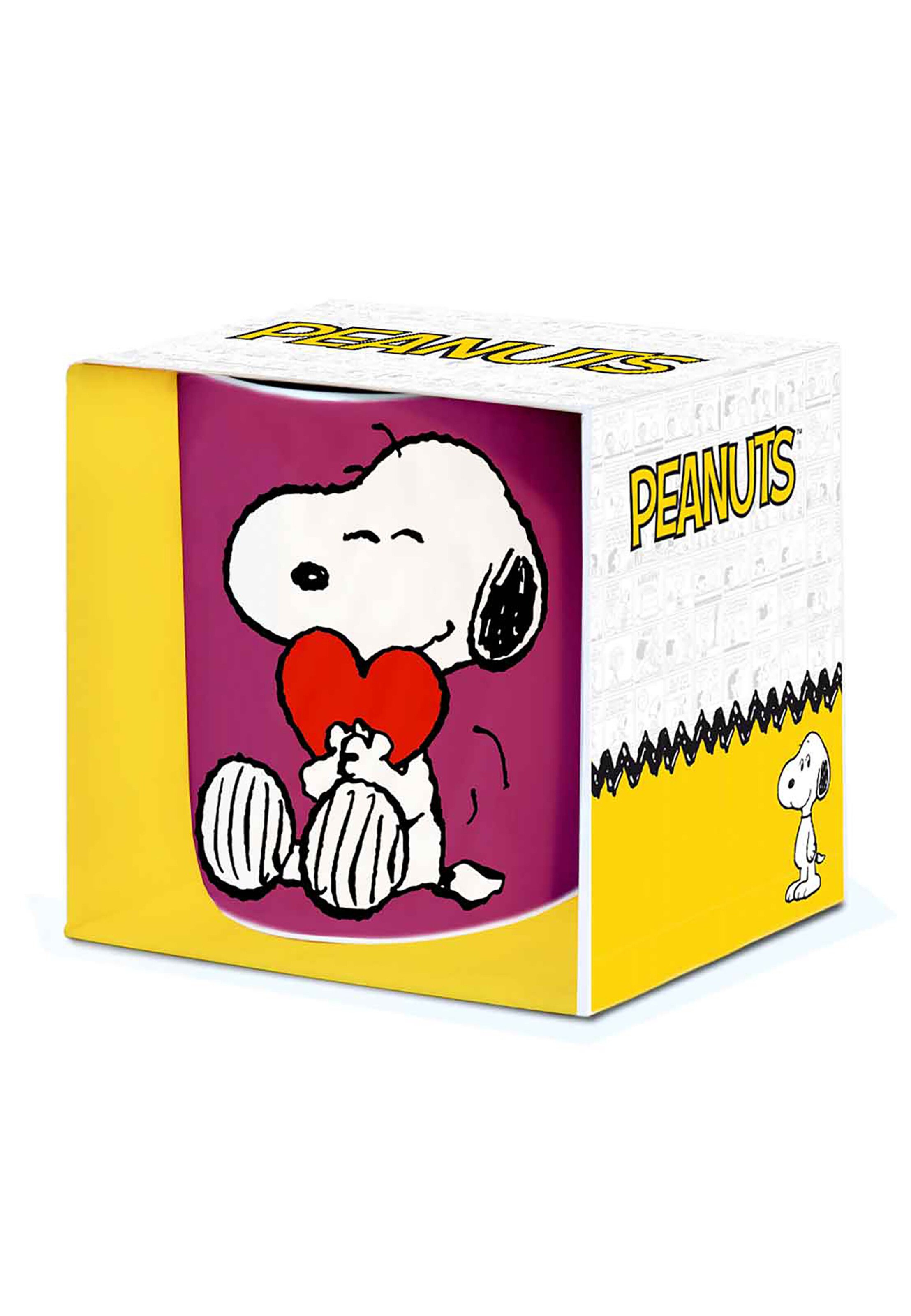 LOGOSHIRT Kop 'Peanuts - Snoopy - Herz' in Roze