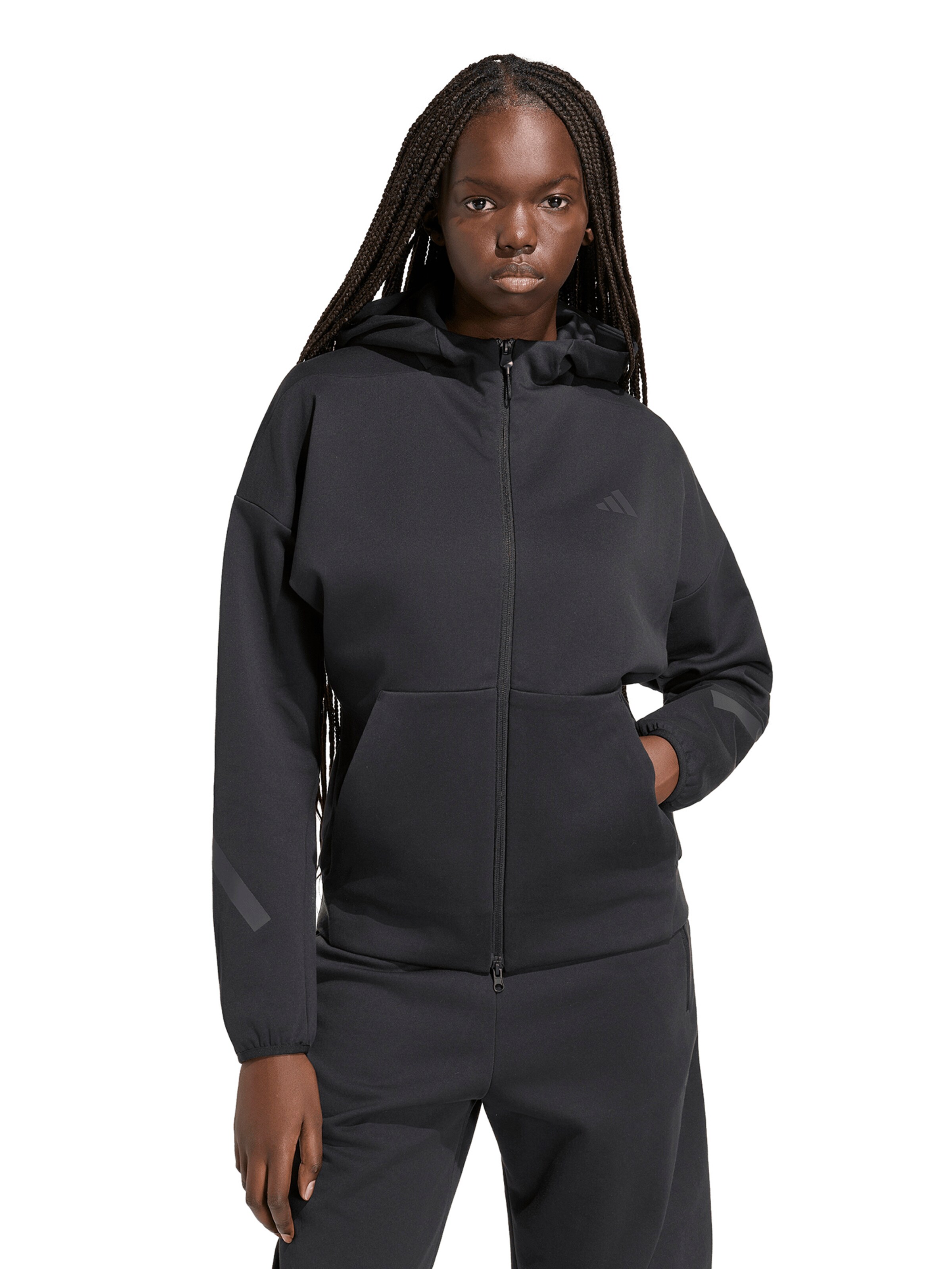 juoda ADIDAS SPORTSWEAR Sportinis džemperis 'Z.N.E.': priekis