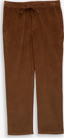 ruda TOM TAILOR DENIM Laisvas „Chino“ stiliaus kelnės: priekis