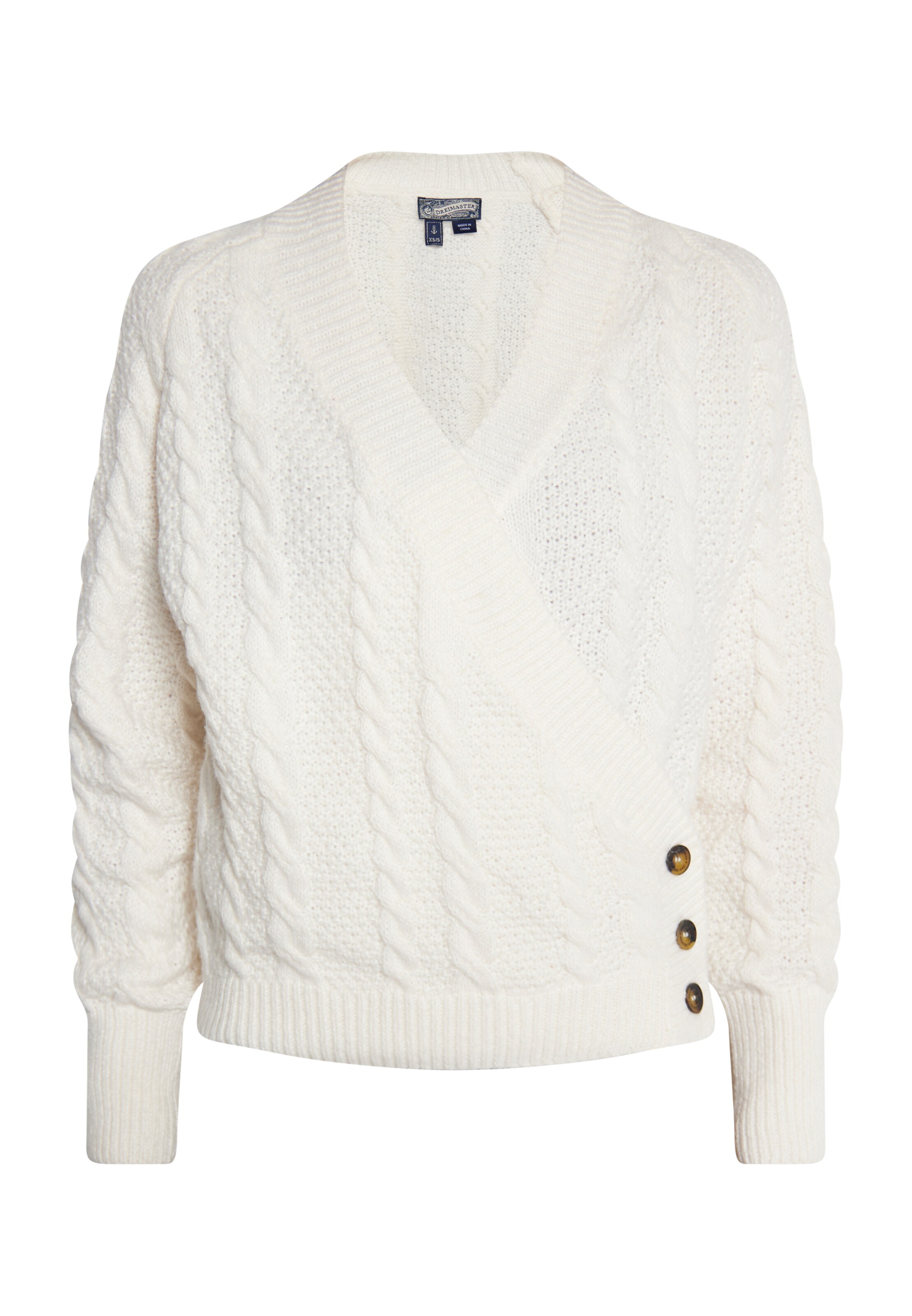 DreiMaster Vintage Pulover 'Imane' | bela barva: sprednja stran