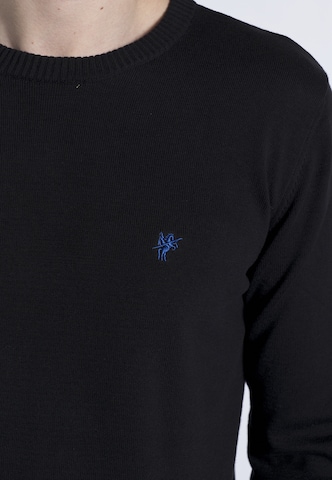 DENIM CULTURE Sweter 'NARCISO' w kolorze czarny
