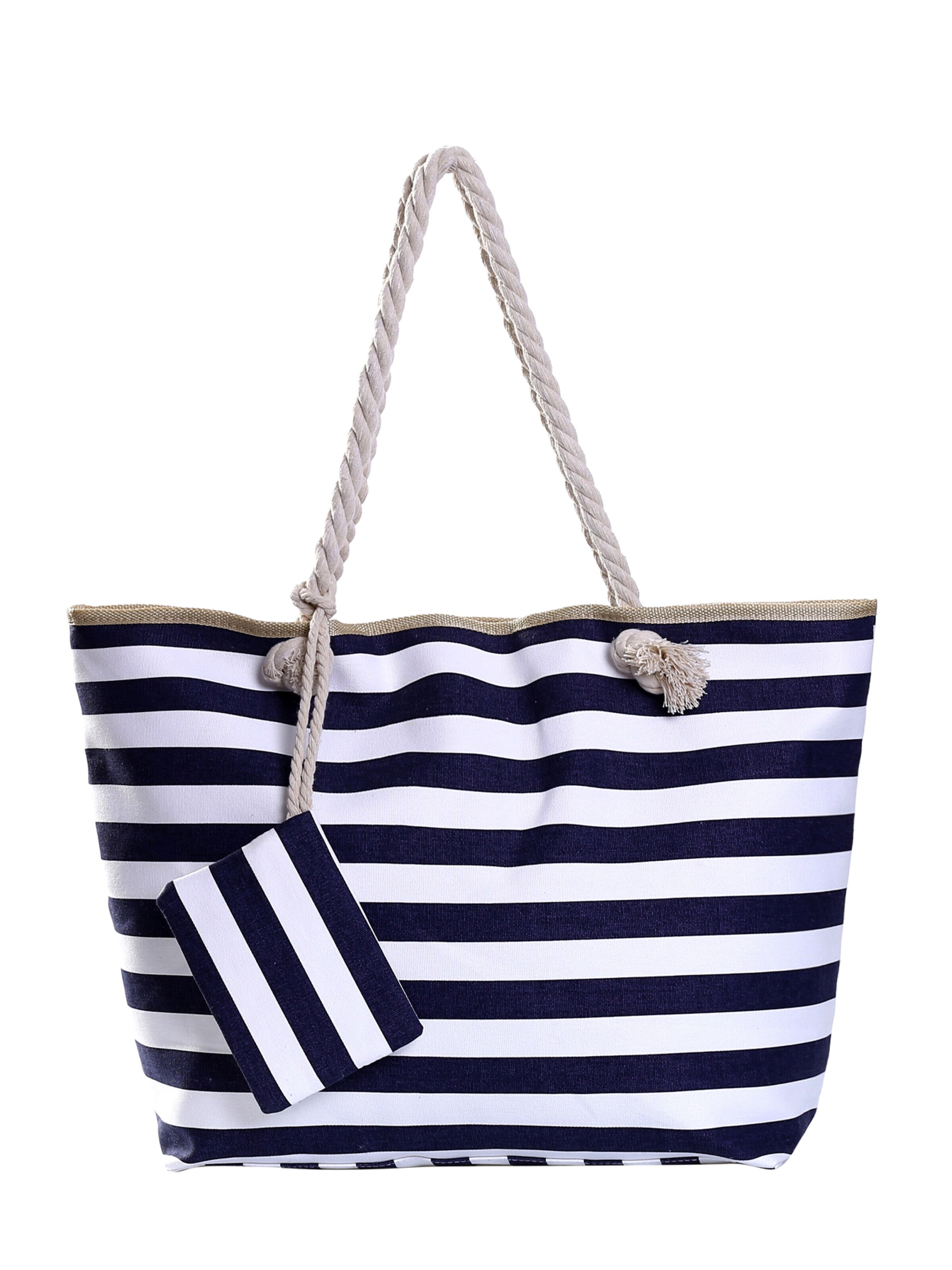 DonDon Beach Bag 'DonDon Strandtasche mit Reißverschluss Shopper Beach bag Badetasche Bunte Welt' in Black: front