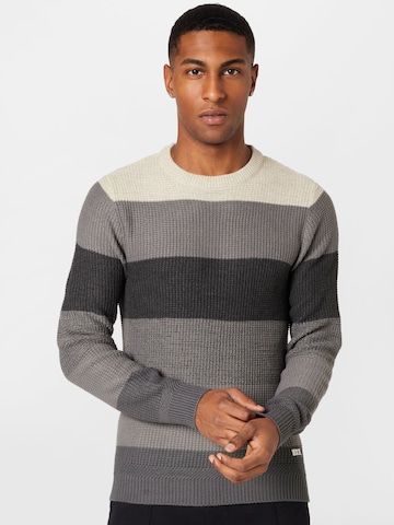 JACK & JONES Sweater 'Orion' in Grey: front