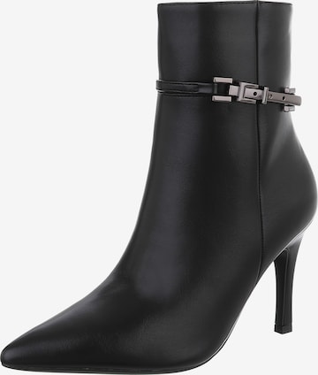 Ital-Design Ankle Boots in Black: front
