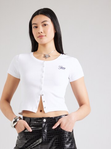 Cardigan GUESS JEANS en blanc : devant
