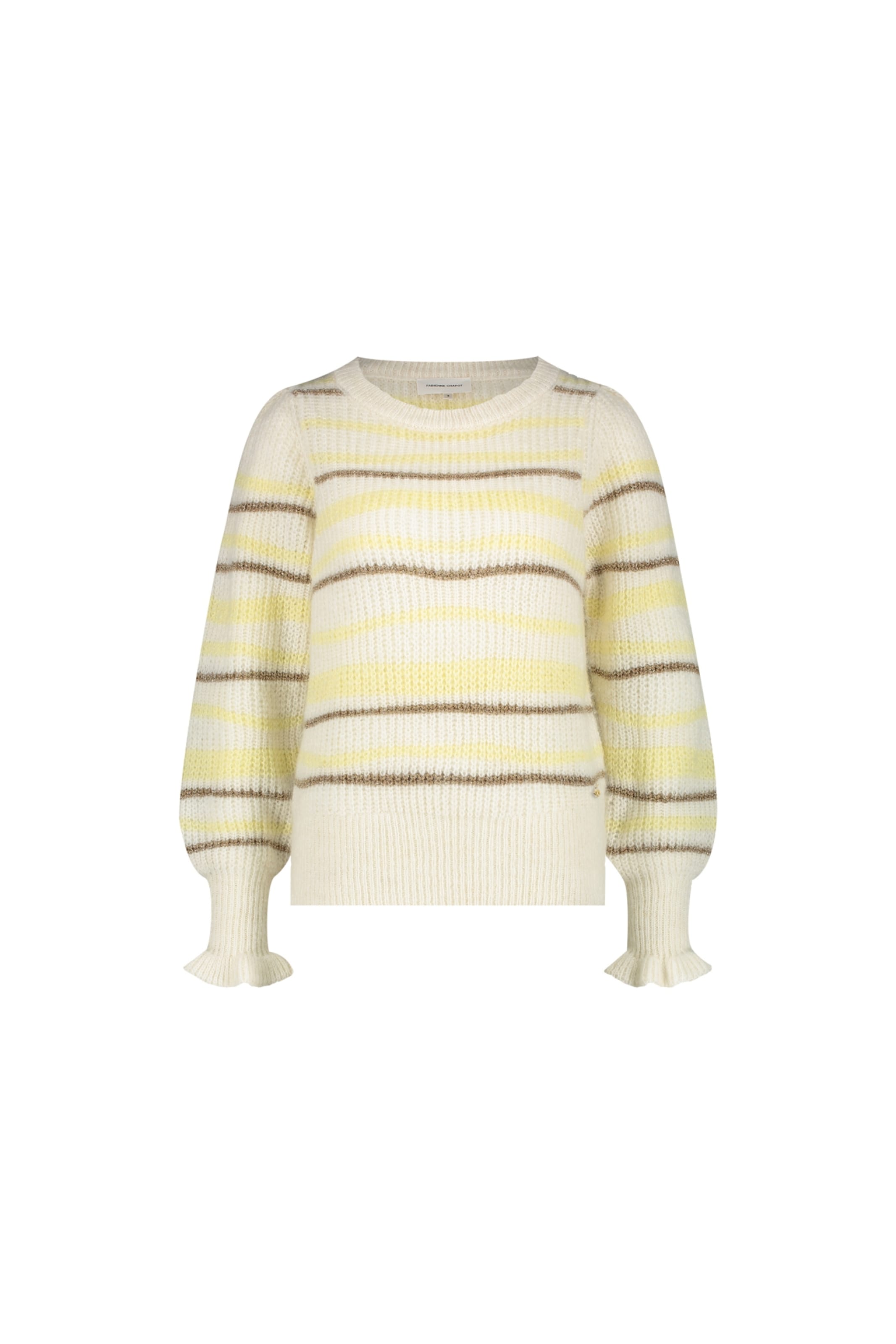 Fabienne Chapot Pull-over 'Sun' en crème / bronze / jaune, Vue avec produit