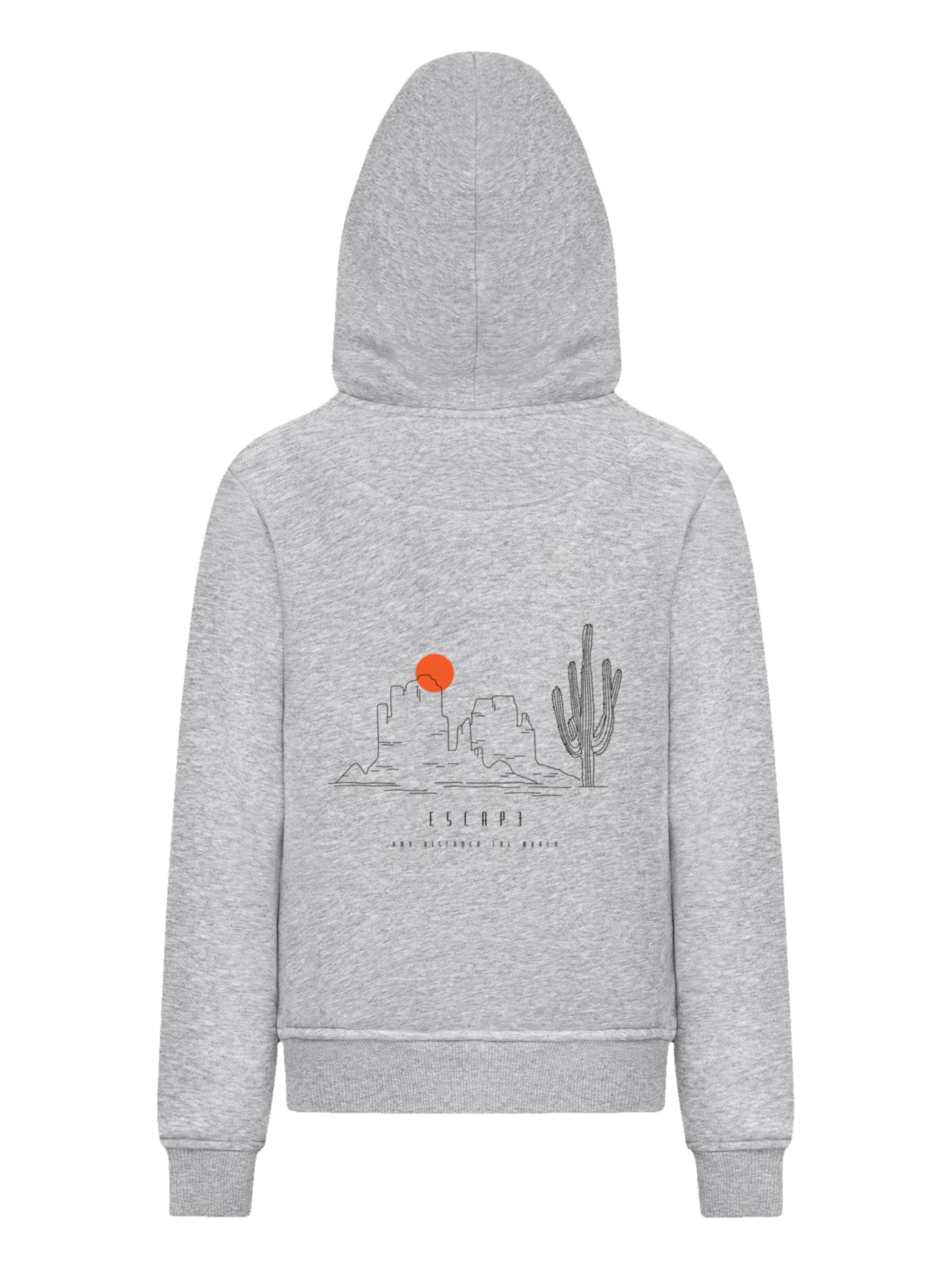 Sweat-shirt 'Escape Discover the World Savannah Minimalistic' F4NT4STIC en gris
