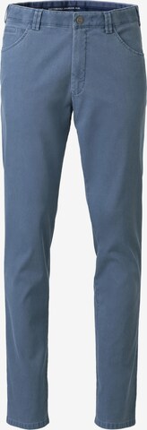 MEYER Regular Chino Pants 'Dublin' in Blue: front
