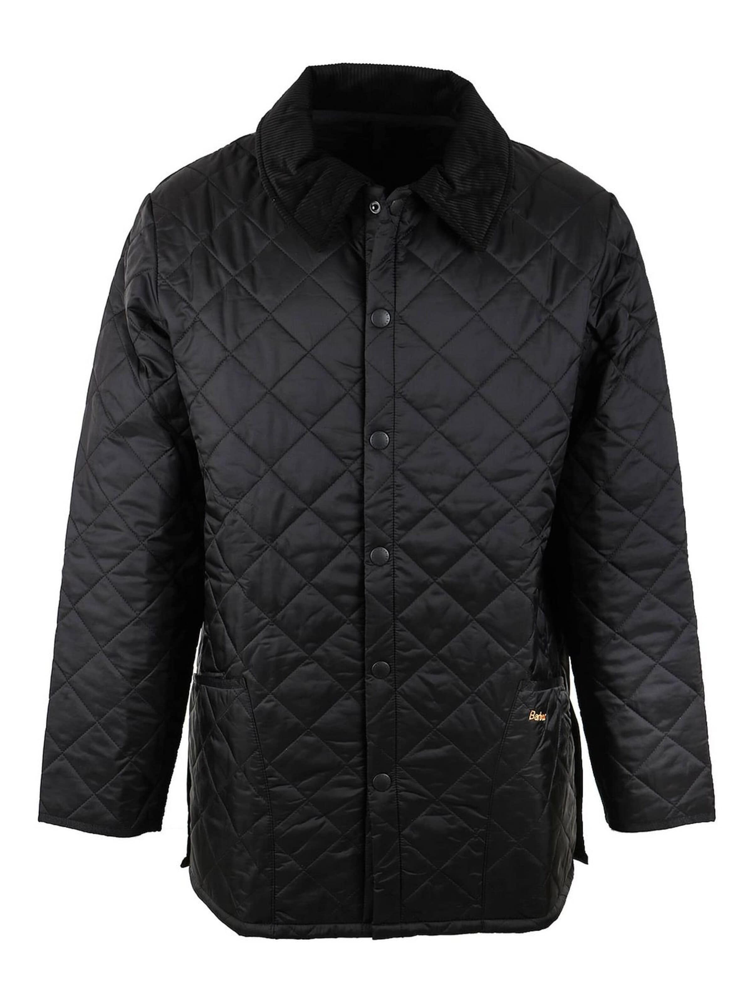 Barbour Winterjas 'Liddesdale' in Zwart: voorkant