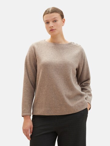 Tom Tailor Women + Sweater in Brown: front