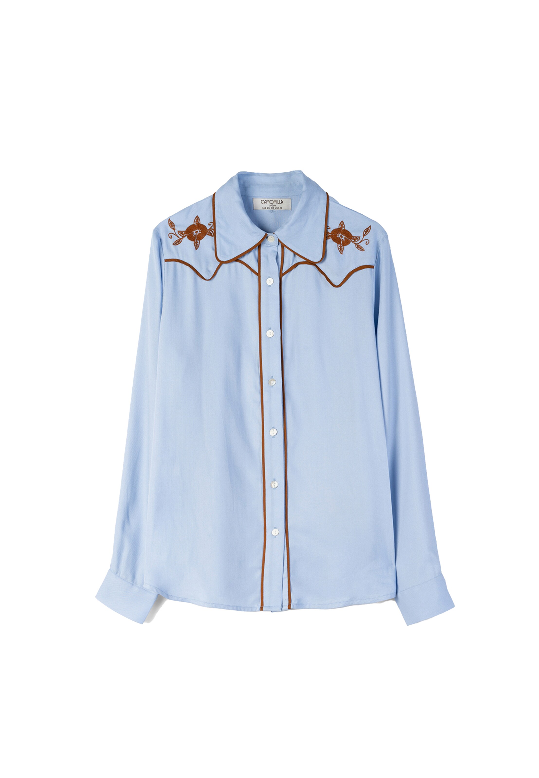 Camicia da donna 'CAYA' di Camomilla Italia in blu: frontale