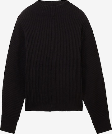 TOM TAILOR DENIM Sweater in Black: front