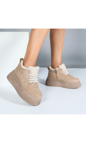 Ital-Design Stiefelette in Beige: Vorderseite