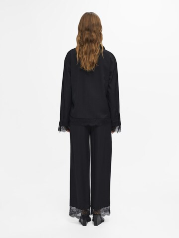 OBJECT Wide leg Broek in Zwart