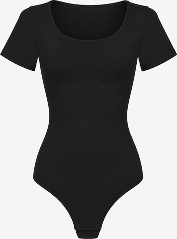 Body modellante 'Tshirt Sculpting Bodysuit with String' di cfab in nero: frontale