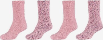 camano Socks in Pink: front