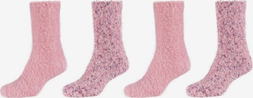 camano Socks in Pink: front