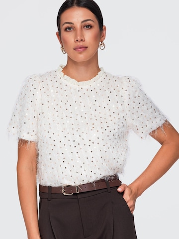 Ombre Blouse in Beige