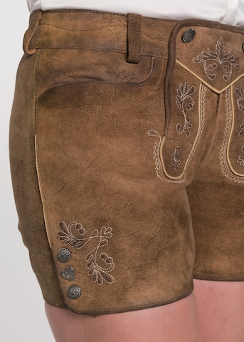 SPIETH & WENSKY Regular Traditional Pants 'Perga' in Brown