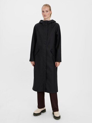 VERO MODA Přechodný kabát 'Malou' – černá: přední strana
