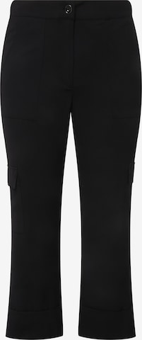 Pantalon cargo 'Mandy' Ulla Popken en noir : devant