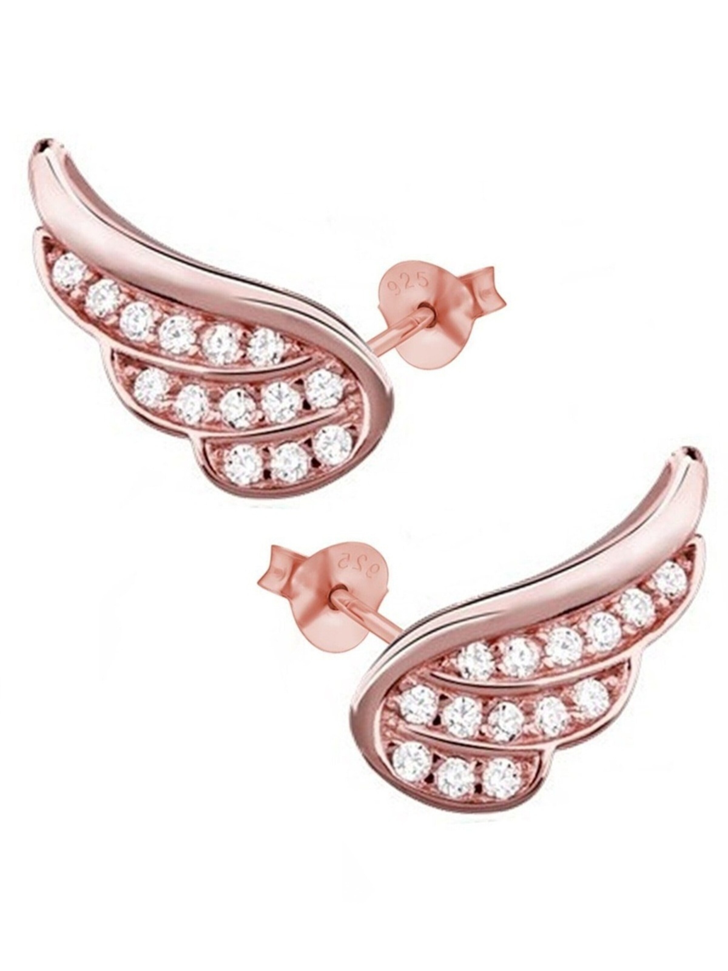 Goldene Hufeisen Earrings 'Flügel' in Gold: front