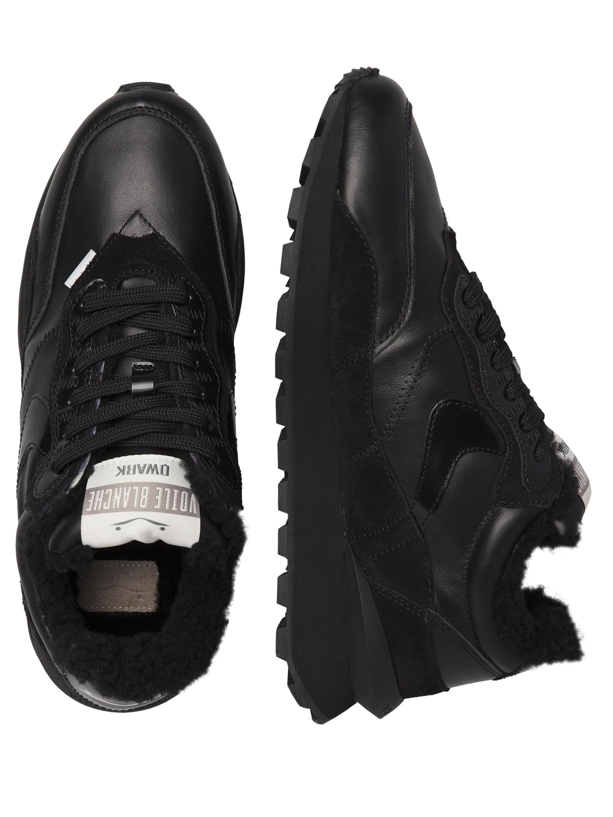 Voile blanche Platform trainers 'QWARK HYPE FUR MAN.' in Black: front