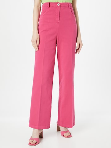 MEXX Regular Trousers with creases 'OLIVIA' in Pink: front
