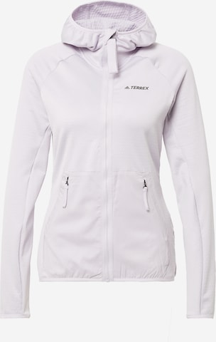 ADIDAS TERREX - Skinny Chaqueta polar funcional en lila: frente