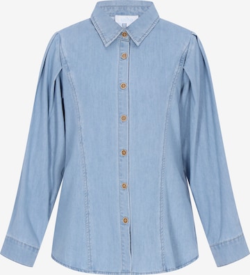 usha BLUE LABEL Bluse in Blau: Vorderseite