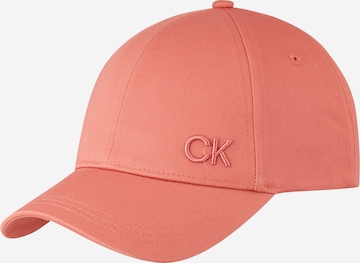 Calvin Klein - Regular Boné em laranja: frente