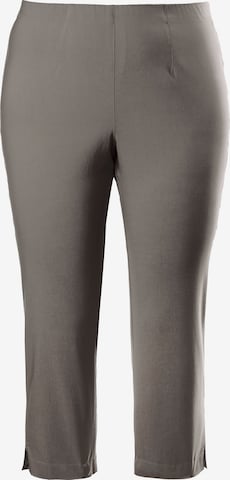 Ulla Popken Slimfit Broek in Beige: voorkant