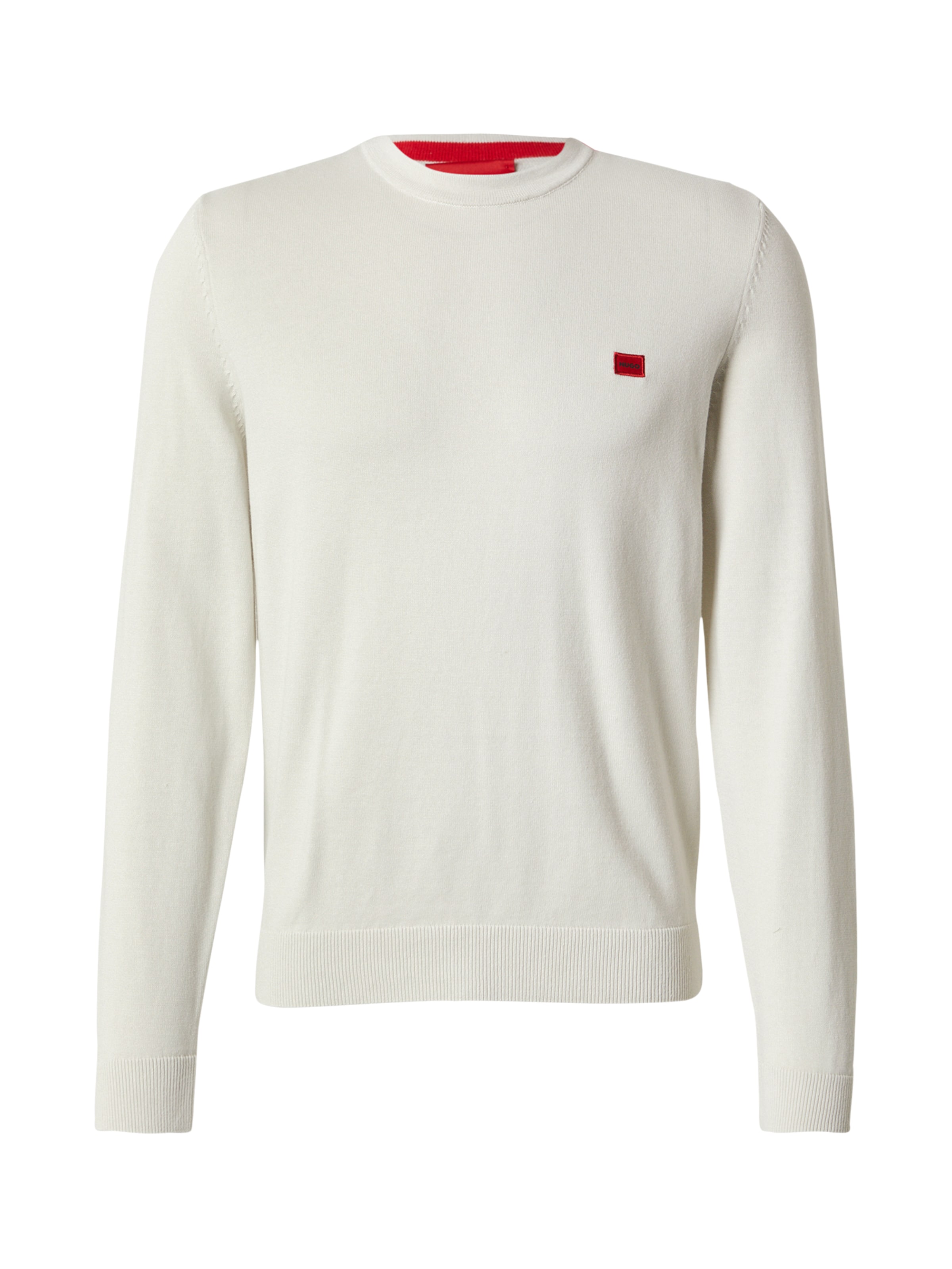 HUGO Trui &#x27;San Cassius-C1&#x27; in Wit: voorkant