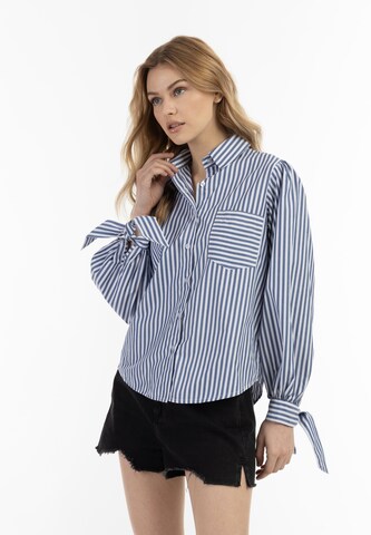 Camicia da donna di DreiMaster Vintage in blu: frontale