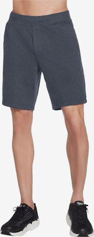 SKECHERS Regular Workout Pants 'Explore' in Blue: front