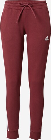 ADIDAS SPORTSWEAR Workout Pants 'Essentials' in Red: front