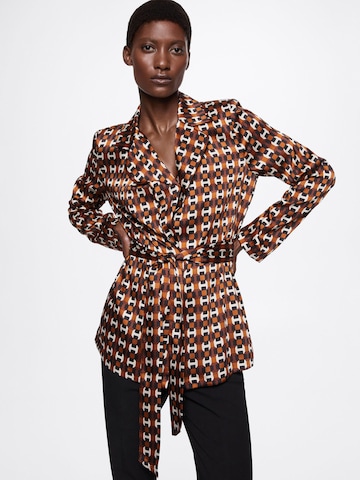 MANGO Blouse 'Leonarda' in Brown: front