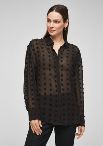 s.Oliver BLACK LABEL Blouse in Zwart: voorkant
