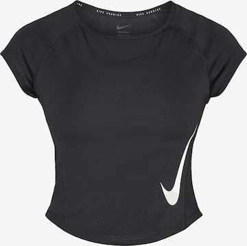 NIKE Функциональная футболка 'TEMPO SWOOSH' в Черный: спереди