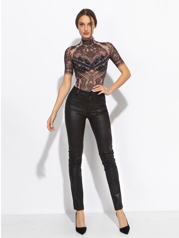 JIORO Slim fit Pants 'ESSENTIALS' in Black