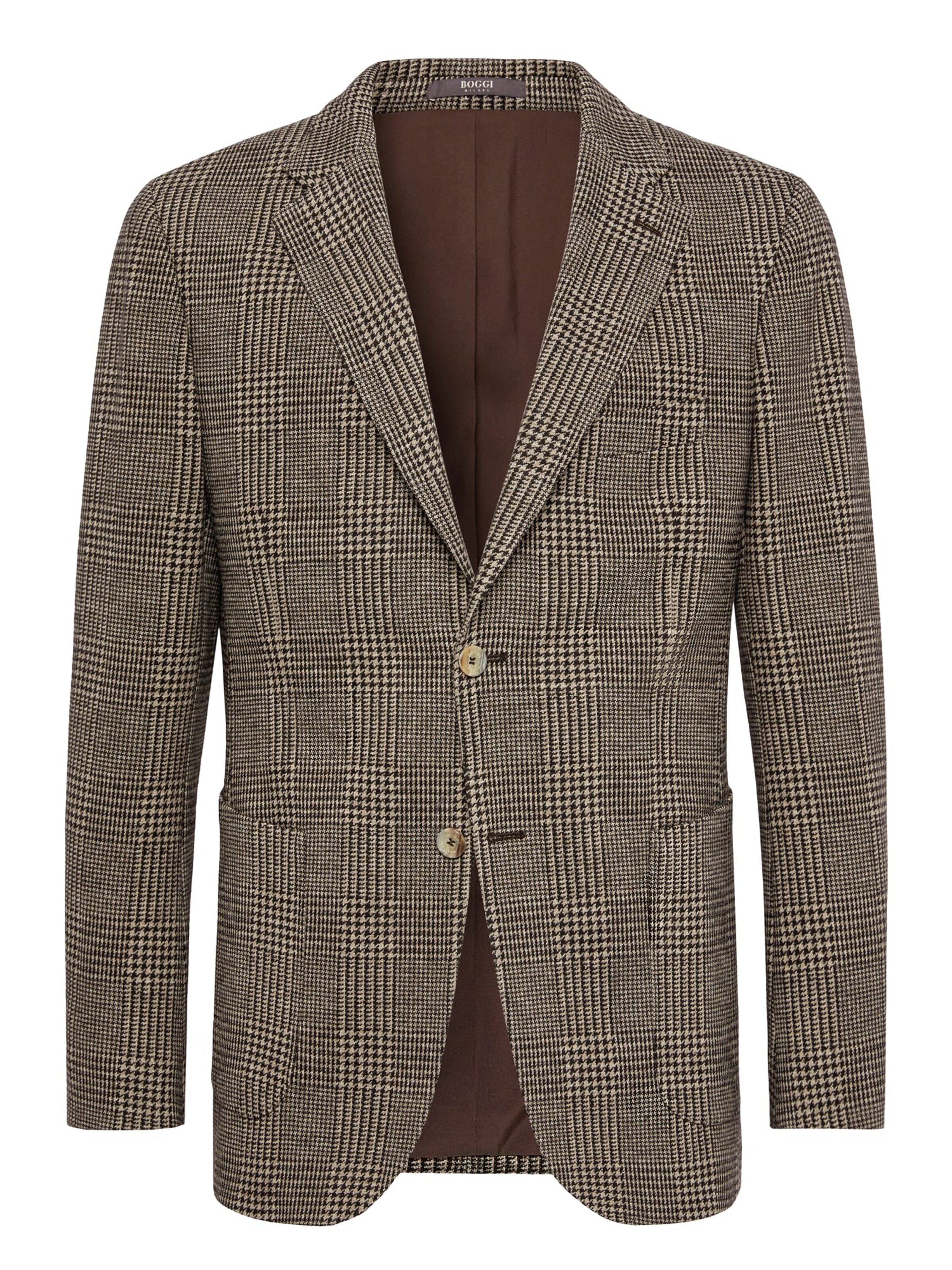 Regular fit Giacca da completo di Boggi Milano in marrone: frontale