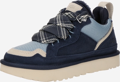 Sportbačiai be auliuko 'LOWMEL' iš UGG, spalva – gelsvai pilka spalva / indigo spalva / šviesiai mėlyna, Prekių apžvalga