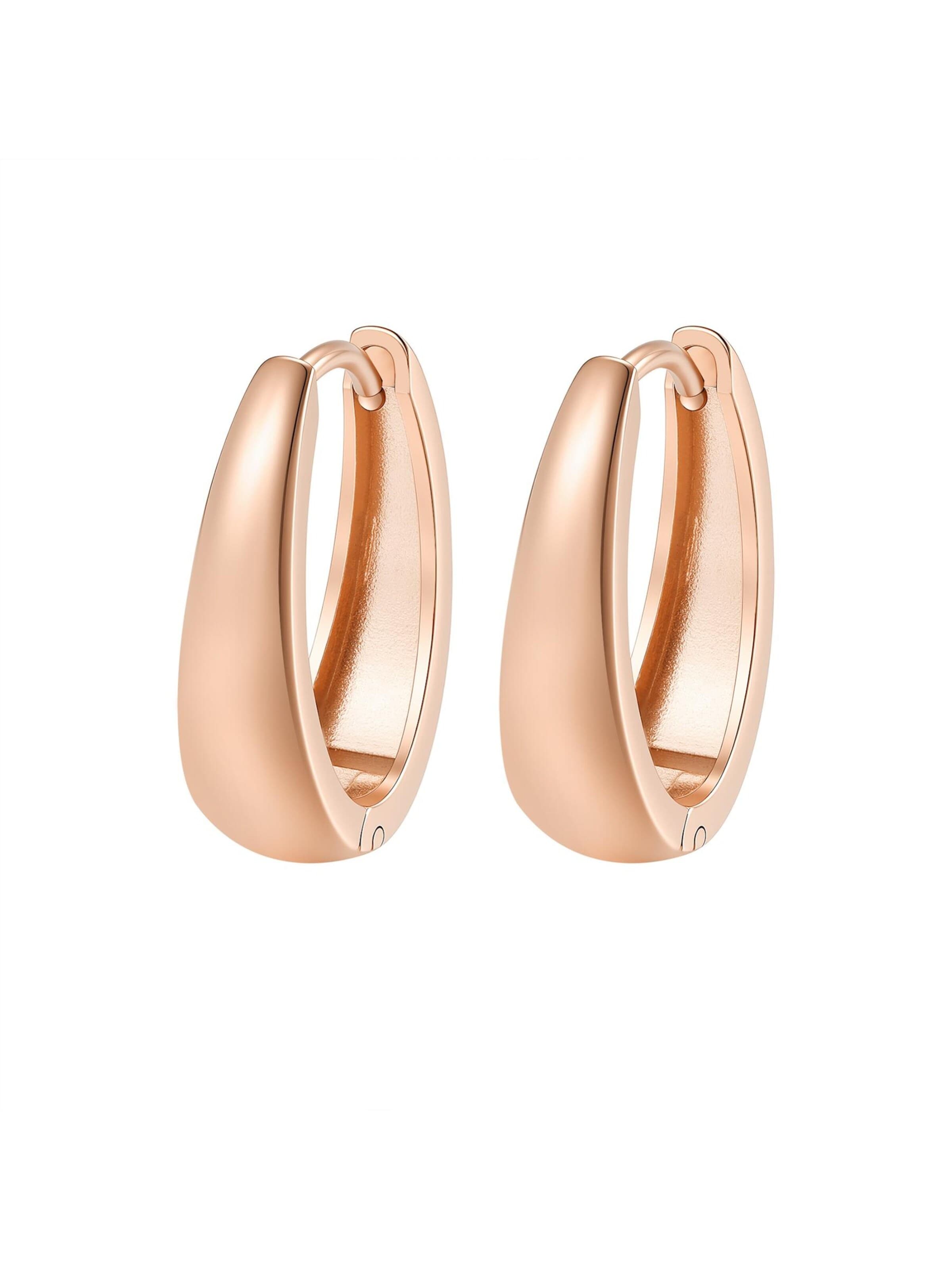 Boucles d'oreilles 'Bold Dome Hoop' Hey Happiness en or : devant