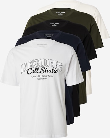 smėlio JACK & JONES Marškinėliai 'JJMAKOTO': priekis