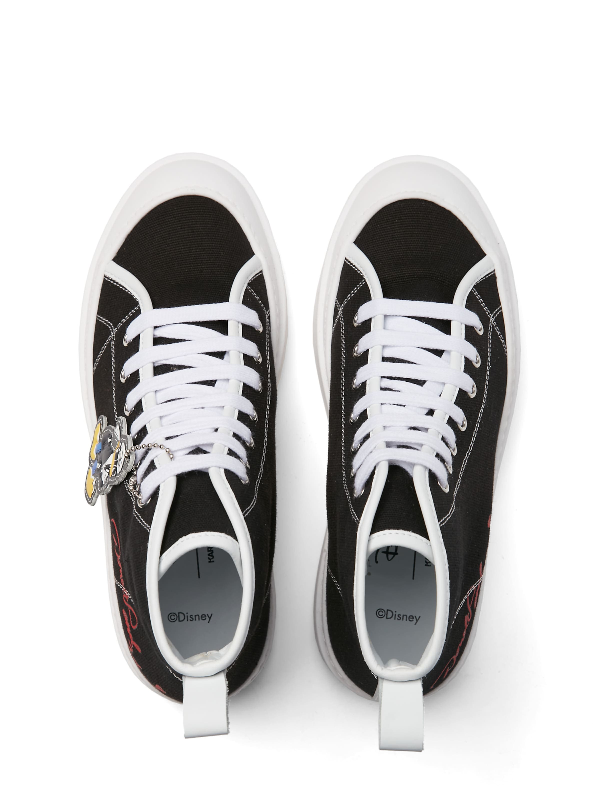 Sneaker alta 'Disney x KL' di Karl Lagerfeld in nero