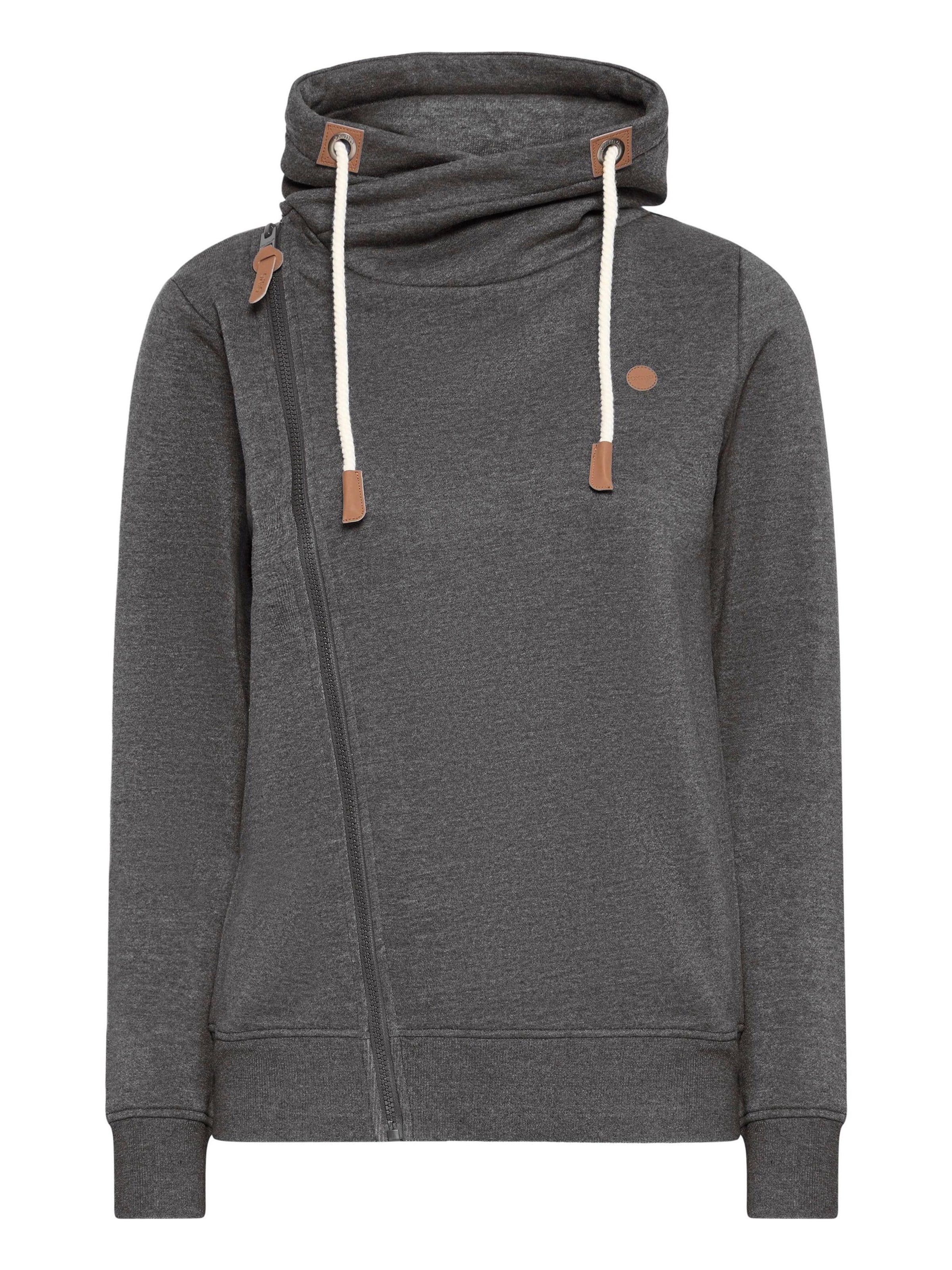 Oxmo Sweatvest 'Mille' in Grijs: voorkant